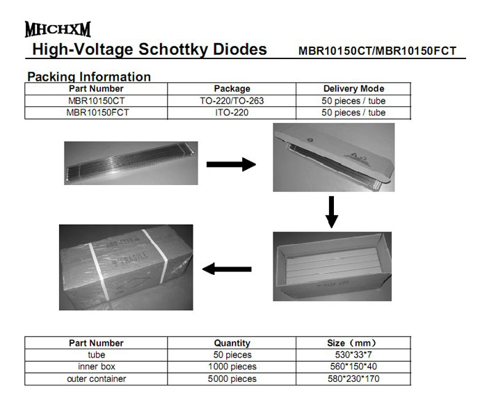 MHCHXM肖特基二极管MBR10150F